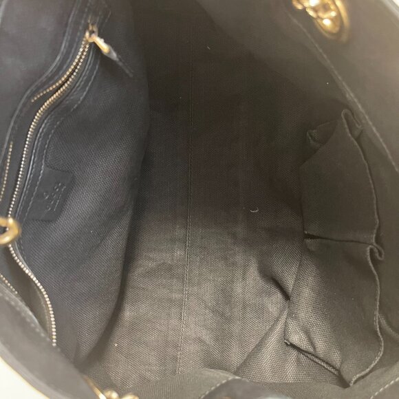 Gucci Black Patent Leather Interlocking G Soho Chain Tote Bag - Preowned - Picture 7 of 15